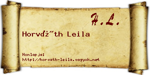 Horváth Leila névjegykártya