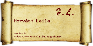 Horváth Leila névjegykártya